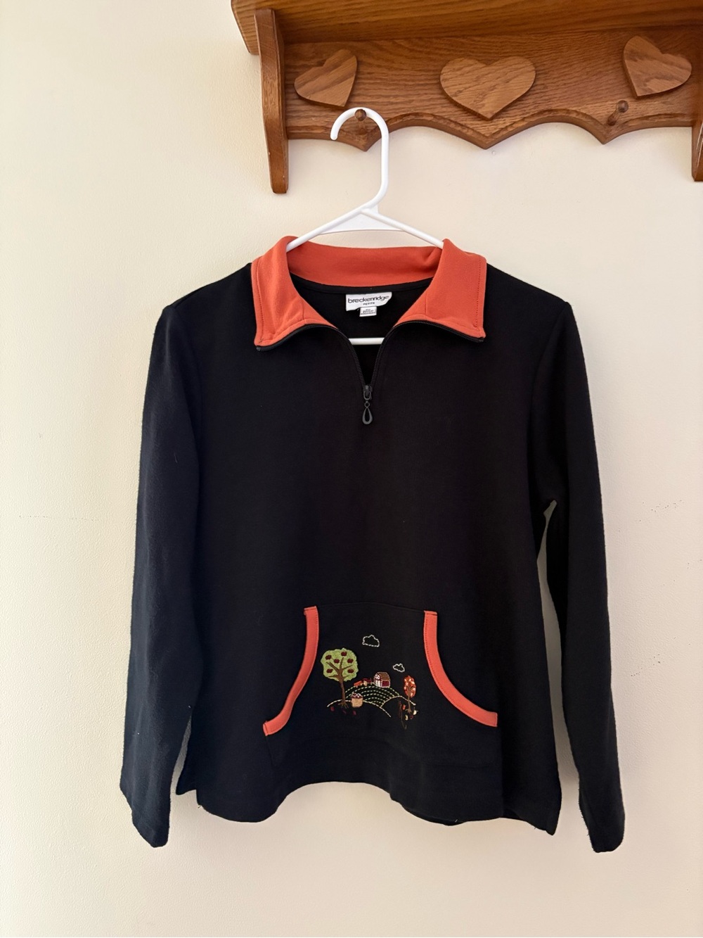 Vintage Breckenridge Fall Cat Cottagecore Pullover Sweater Size Petite Small